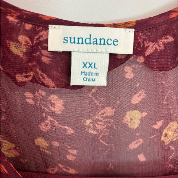 Sundance Lettie Maroon ruffled maxi dress XXL - Picture 5 of 10